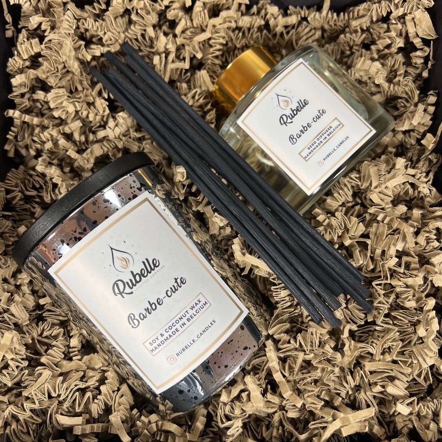 Geschenkdoos: Geurkaars 220g & Geurstokjes 160ml