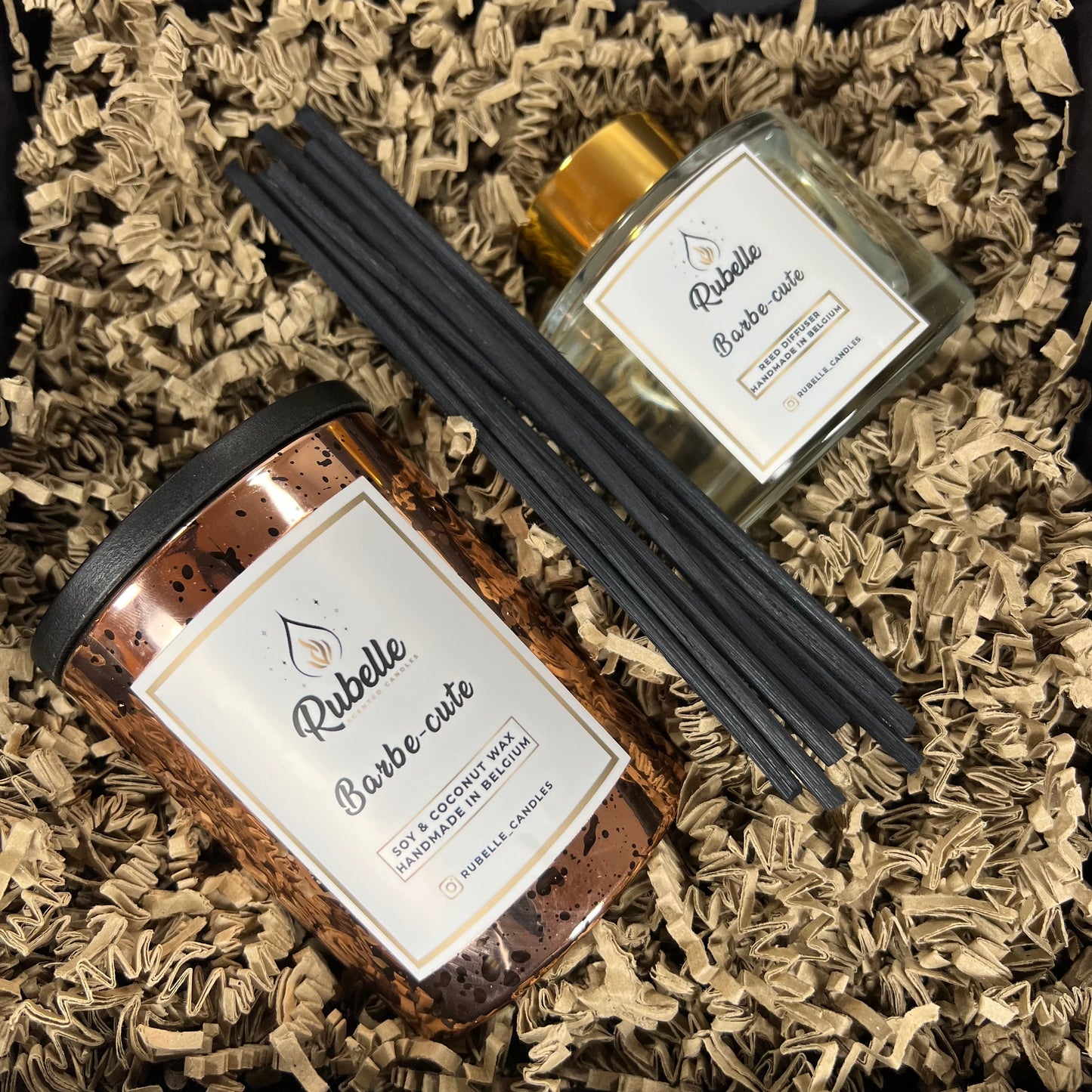 Geschenkdoos: Geurkaars 220g & Geurstokjes 160ml
