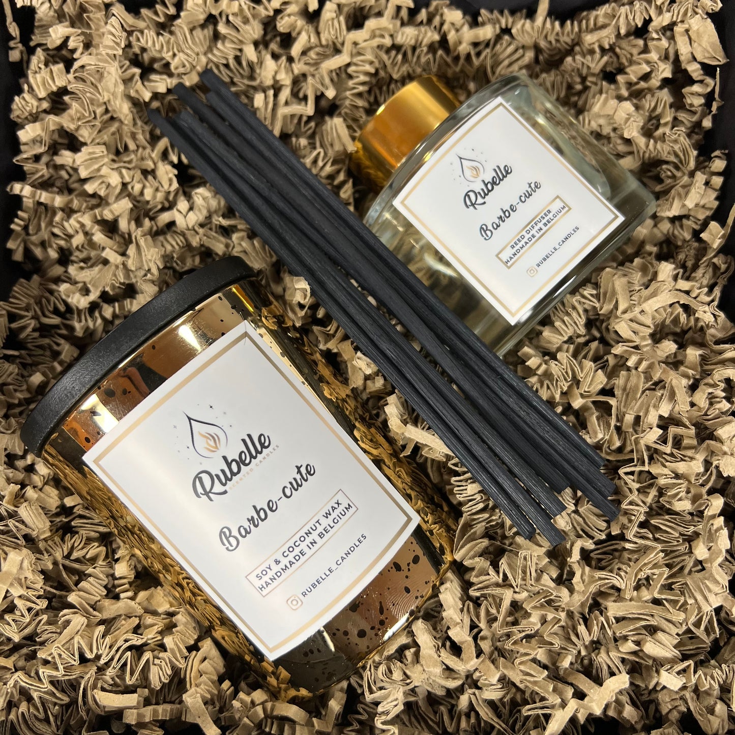 Geschenkdoos: Geurkaars 220g & Geurstokjes 160ml