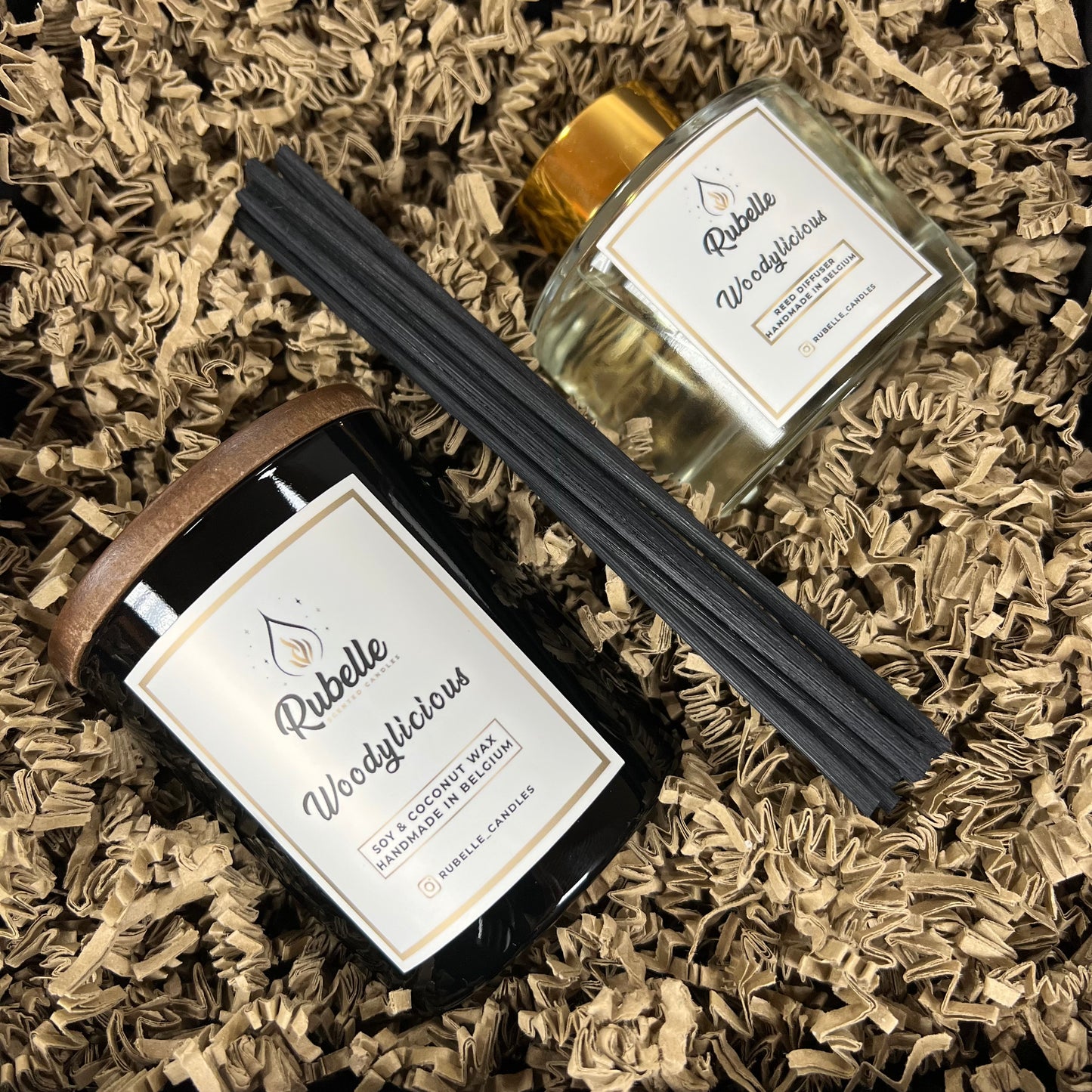 Geschenkdoos: Geurkaars 220g & Geurstokjes 160ml